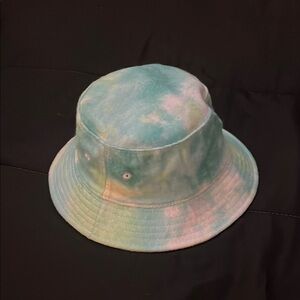 PacSun Blue and Pink Tie-Dye Bucket Hat